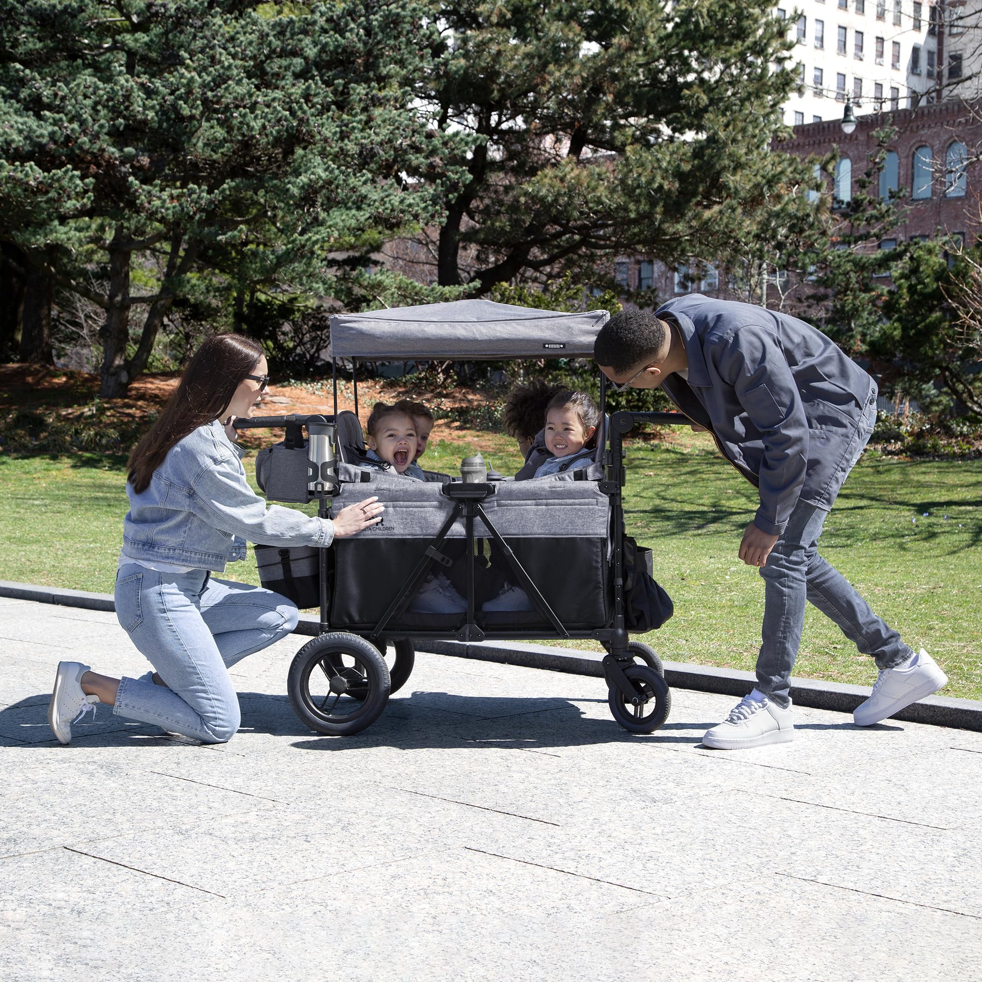 Delta Children's Jeep Wrangler Deluxe 4-Seater Stroller Wagon