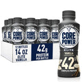 Fairlife Core Power Elite Vanilla high protein shakes, 12-pack, with a single bottle showing vanilla beans.